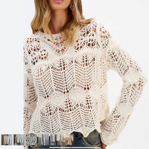 ❤️ ZARA Crochet Knit Sweater - Boho Open Knit